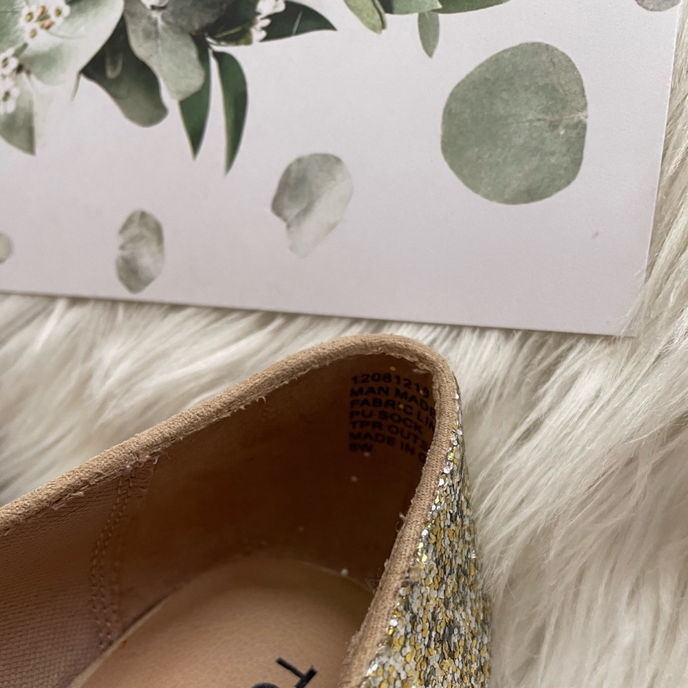 Torrid Glittered Loafers Flats Shoes 7 8 wide - Picture 10 of 12